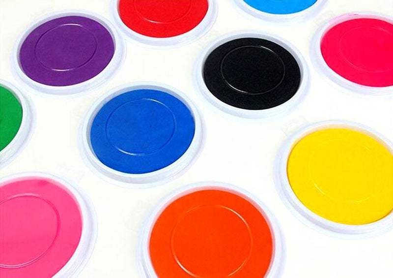 Myboree Washable Large Ink Pads for Kids Crafts Projects Rubber Stamps 12 Colors - Image 4
